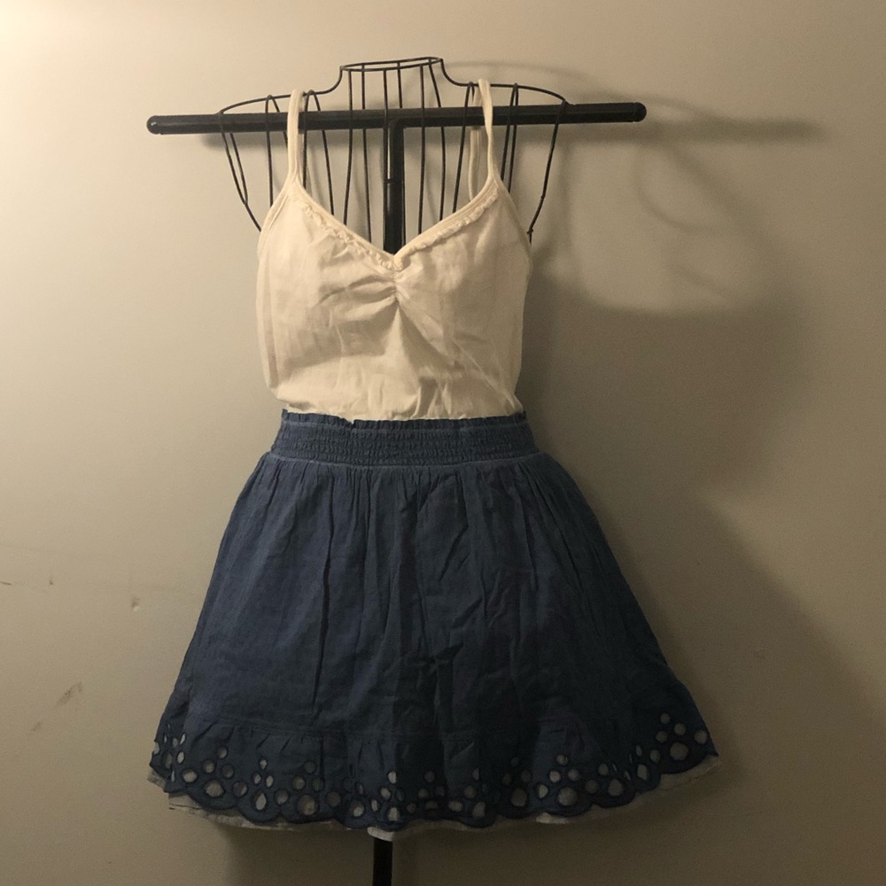 Hollister white and blue sundress.
